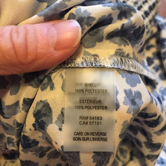 Ivanka Trump Small P. Long Sl Blouse Blue White - Picture 7 of 7